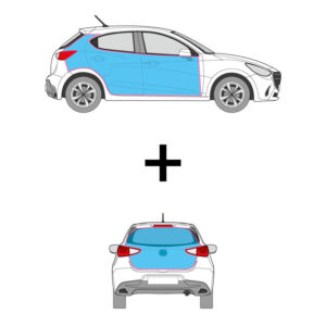 PKW Fahrzeugbeschriftung auf den Seitenflächen un dem Heck