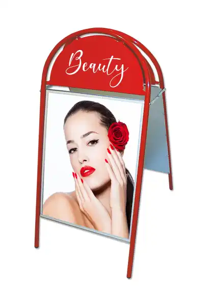 Kundenstopper Farben rot