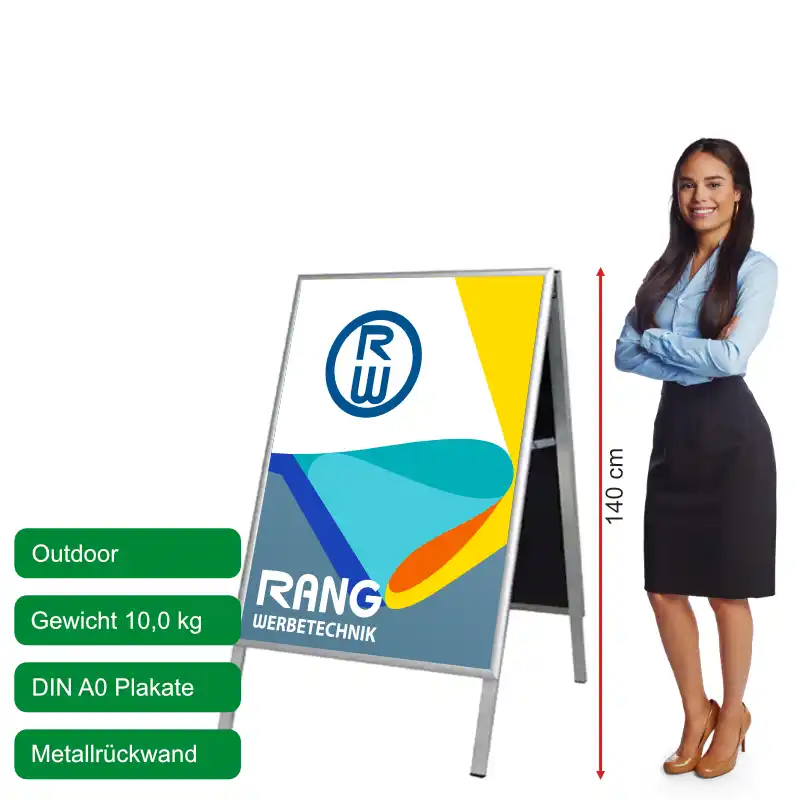 Cityline Kundenstopper A0 silber Größe