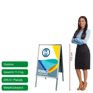 StreetBoard Kundenstopper A1 silber Größe