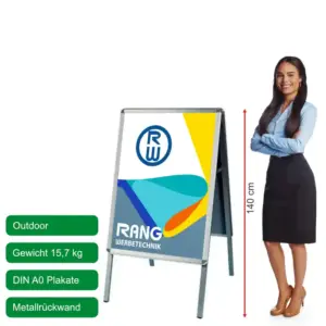 StreetBoard Kundenstopper A0 silber Größe