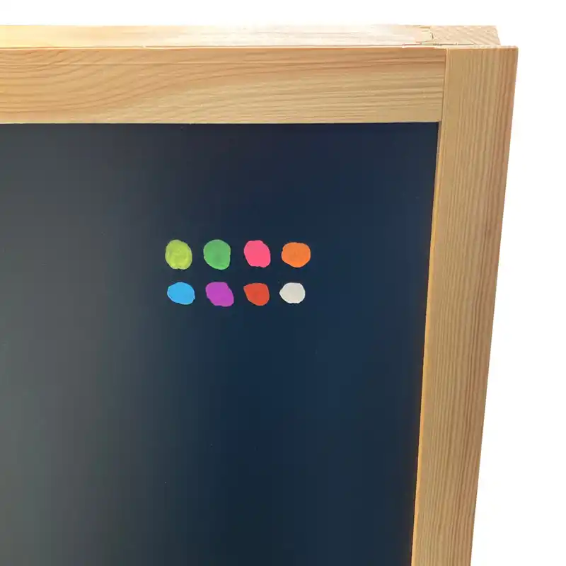 Kreidetafel | Kundenstopper Holz | natur gebeizt | inkl. 8 Maker - Farben