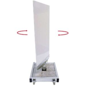 Spin Kundenstopper 40×79 cm mit Drehfunktion & Betonfuß, beidseitig beklebbar Rotation