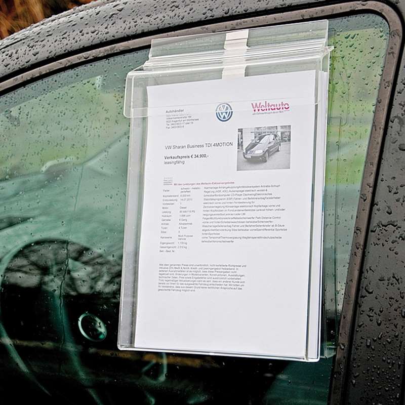 Prospektbox wetterfest A6, Outdoor horizontal Auto