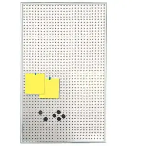 Informationstafel für 9 Blätter A4, Stahl-Korkrückplatte, silber Pin + Magnet