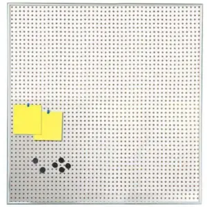 Informationstafel für 12 Blätter A4, Stahl-Korkrückplatte, silber Pin + Magnet