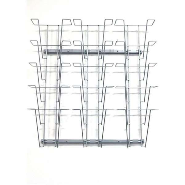 Drahthalter für die Wand 15 x DIN A4, silber