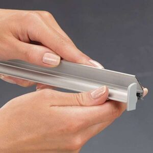 Alu Posterklemmleisten 21 cm silber Klappleisten 25mm mit Aufhängeösen Klapprahmen