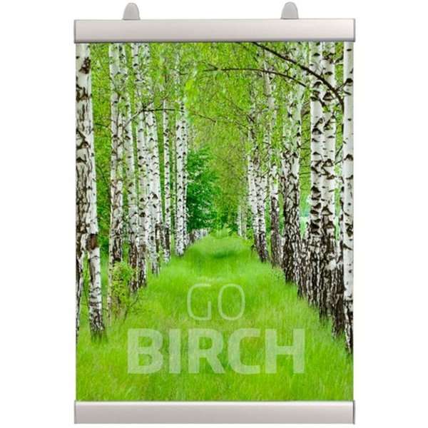 Alu Posterklemmleisten 42 cm silber Klappleisten 25mm mit Aufhängeösen