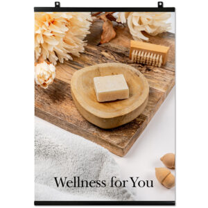 Plakatleisten 120 cm schwarz mit Aufhängeösen - Set