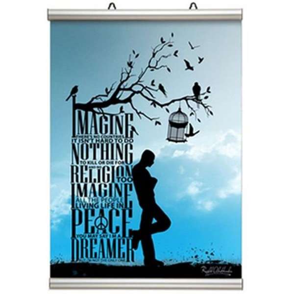 Alu Posterleisten 50 cm silber Klappleisten 26 mm mit Aufhängeösen 1