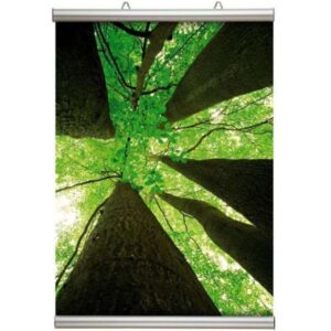 Alu Posterleisten 60 cm silber Klappleisten 26 mm mit Aufhängeösen