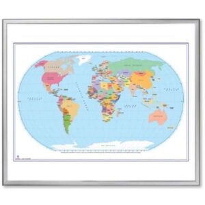 Whiteboard mit Weltkarte 123 x 103 cm, magnetisch