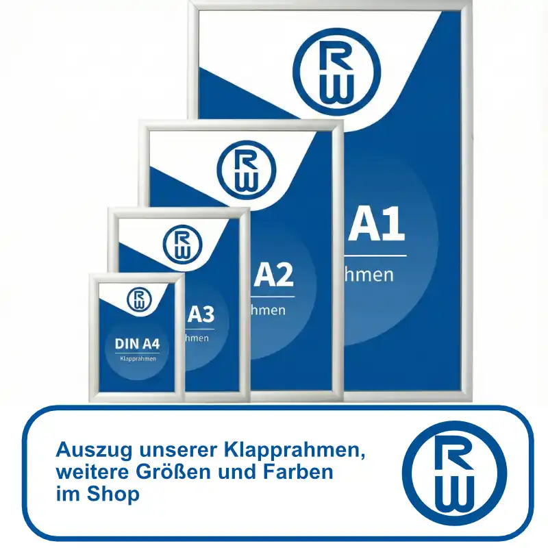 Ein kleiner Auszug von Klapprahmen Größen für Plakate Ein kleiner Auszug von Klapprahmen Größen für Plakate