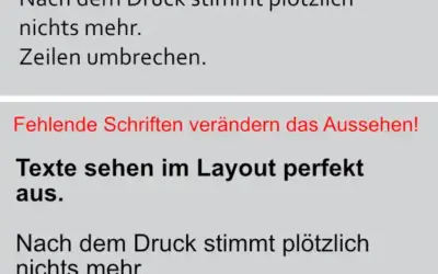 Schriften richtig einbetten im Druck. So vermeidest du Textfehler und Layoutbruch