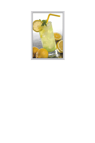LED-Slim-Display LUX A4 einseitig, silbereloxierter 25 mm Rahmen, energieeffizient